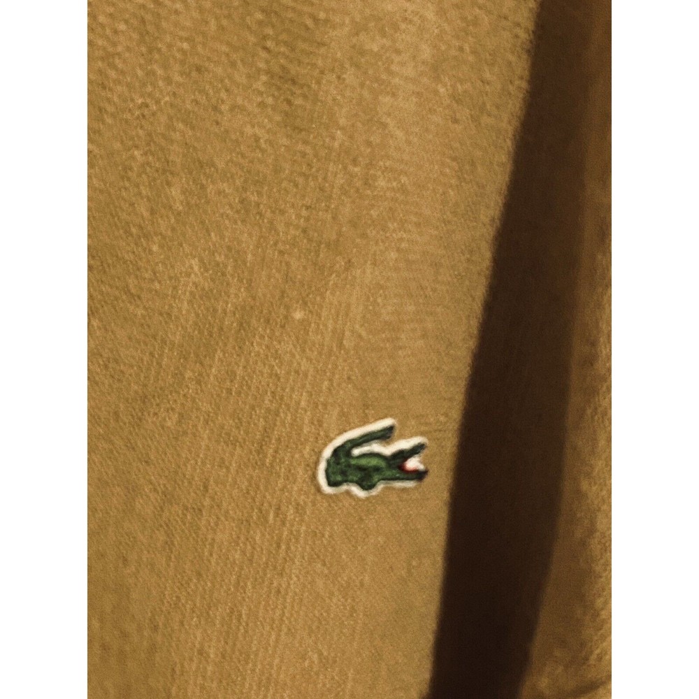 Vintage 80s Lacoste Izod V Neck Sweater Mens L Alligator Logo USA Made - ILGWU - Picture 3 of 12